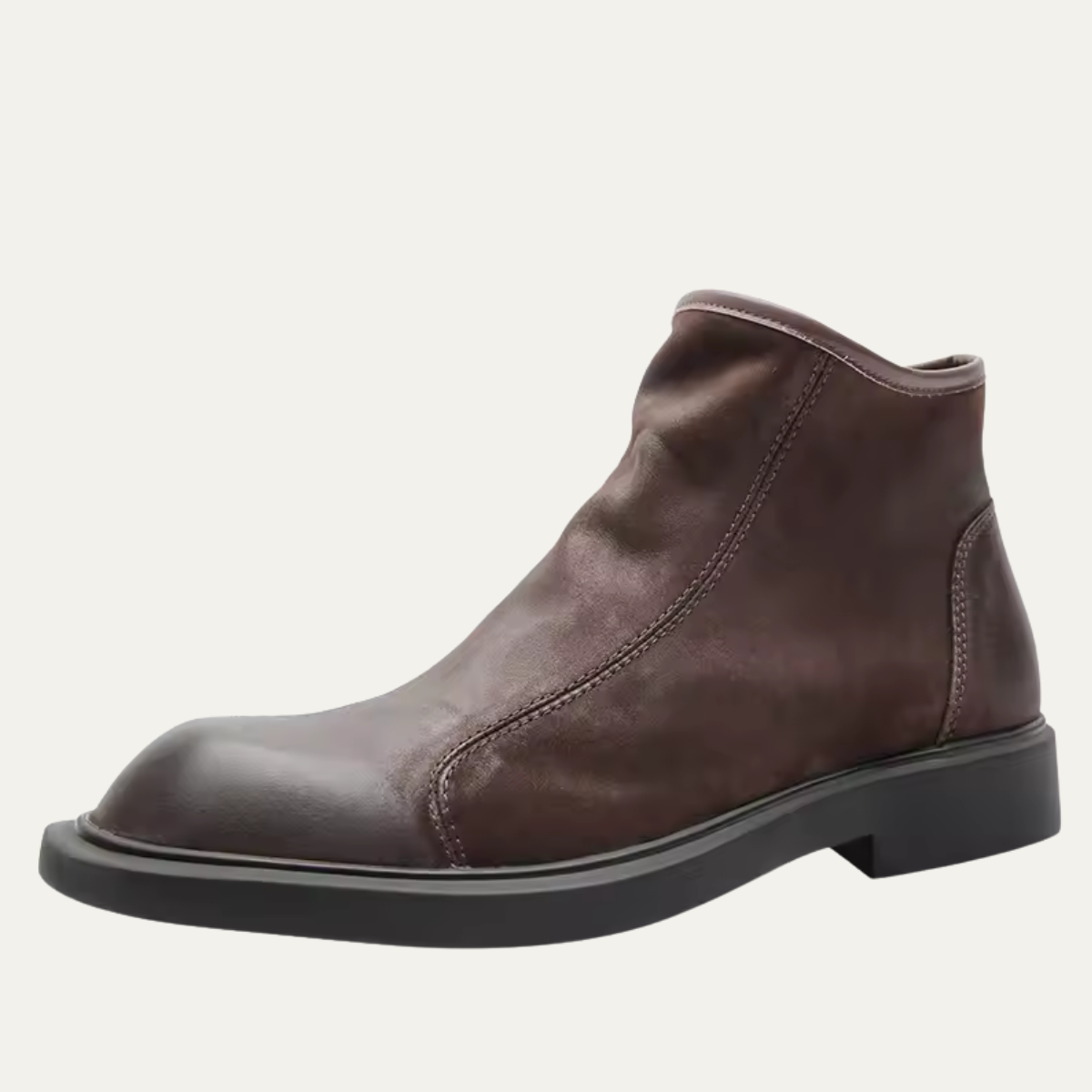 Comfortable Men's Faux Leather Zip Boots - OutfitLondon