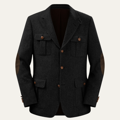 Classic Tweed Blazer Jacket for Men - OutfitLondon