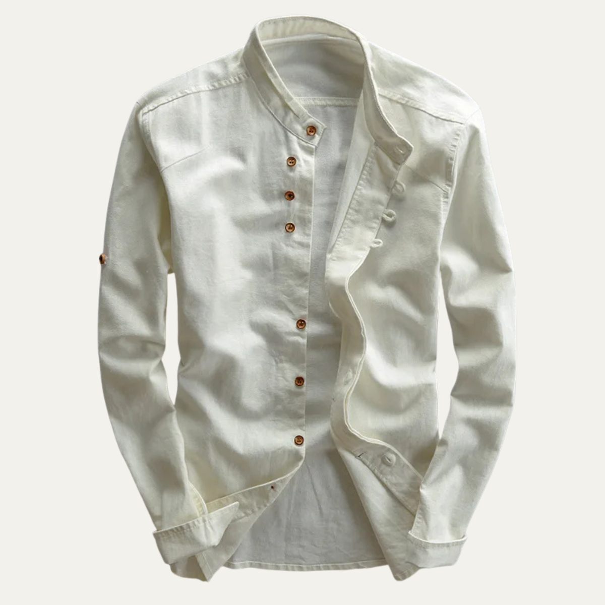 Classic Men's Linen Button Down Collar Shirt