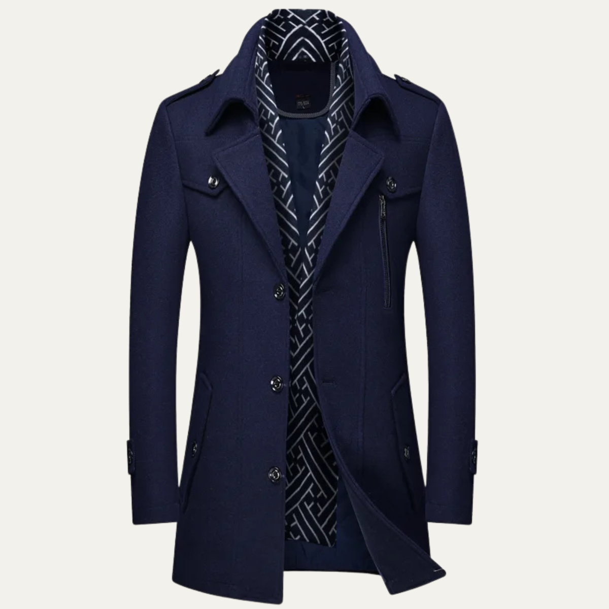 Classic Men's Water Resistant Trench Coat
