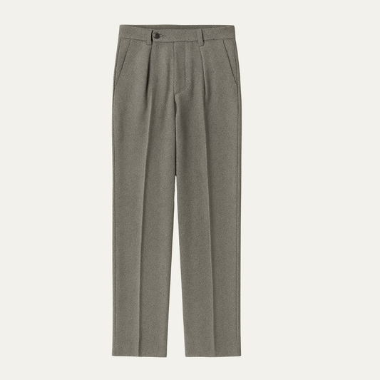 Classic Slim Fit High Waisted Dress Trousers - OutfitLondon