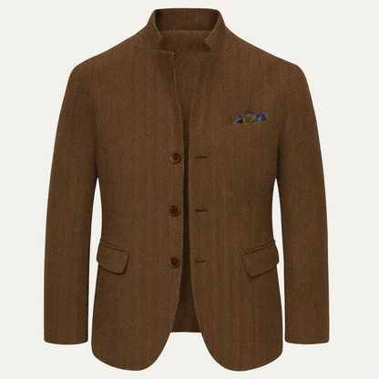 Classic Men's Tweed Wool Blazer Jacket - OutfitLondon
