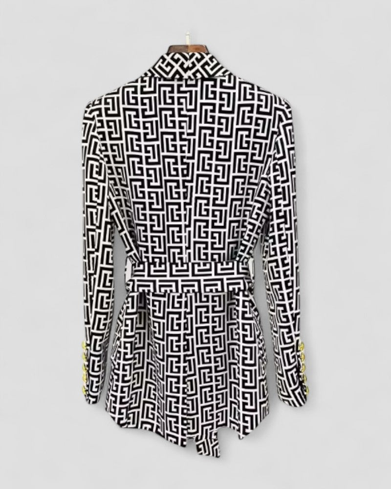 Fashionable Belted Blazer Jacket for Women