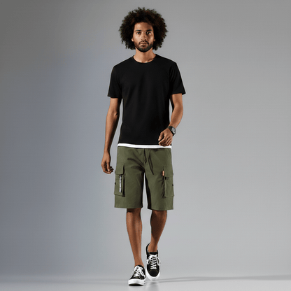 Relaxed Fit Cargo Shorts with Side Pockets