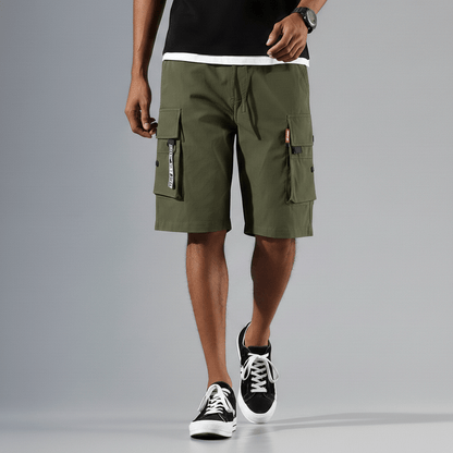 Relaxed Fit Cargo Shorts with Side Pockets