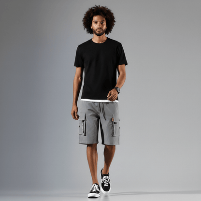 Relaxed Fit Cargo Shorts with Side Pockets