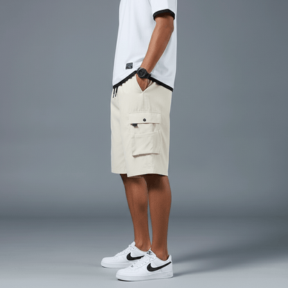 Relaxed Fit Cargo Shorts with Side Pockets