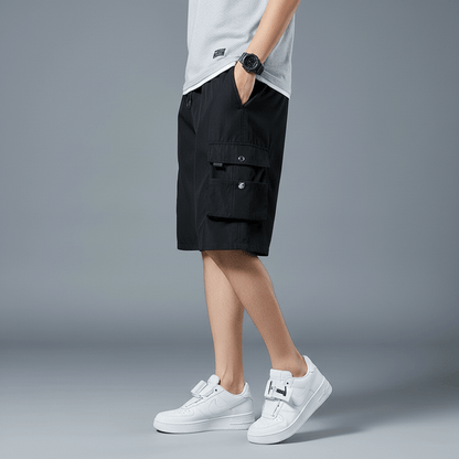 Relaxed Fit Cargo Shorts with Side Pockets