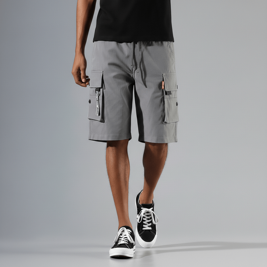 Relaxed Fit Cargo Shorts with Side Pockets