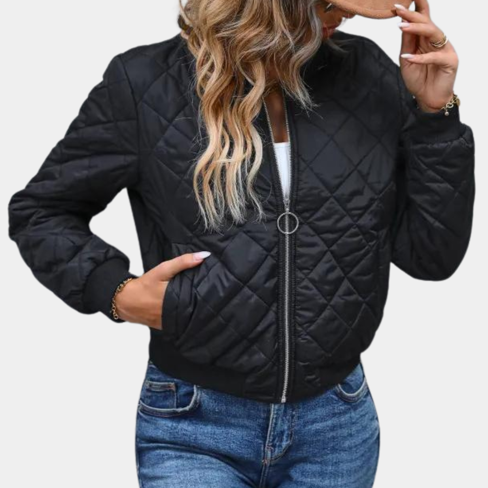 Premium Embroidered Ladies Bomber Jacket - OutfitLondon