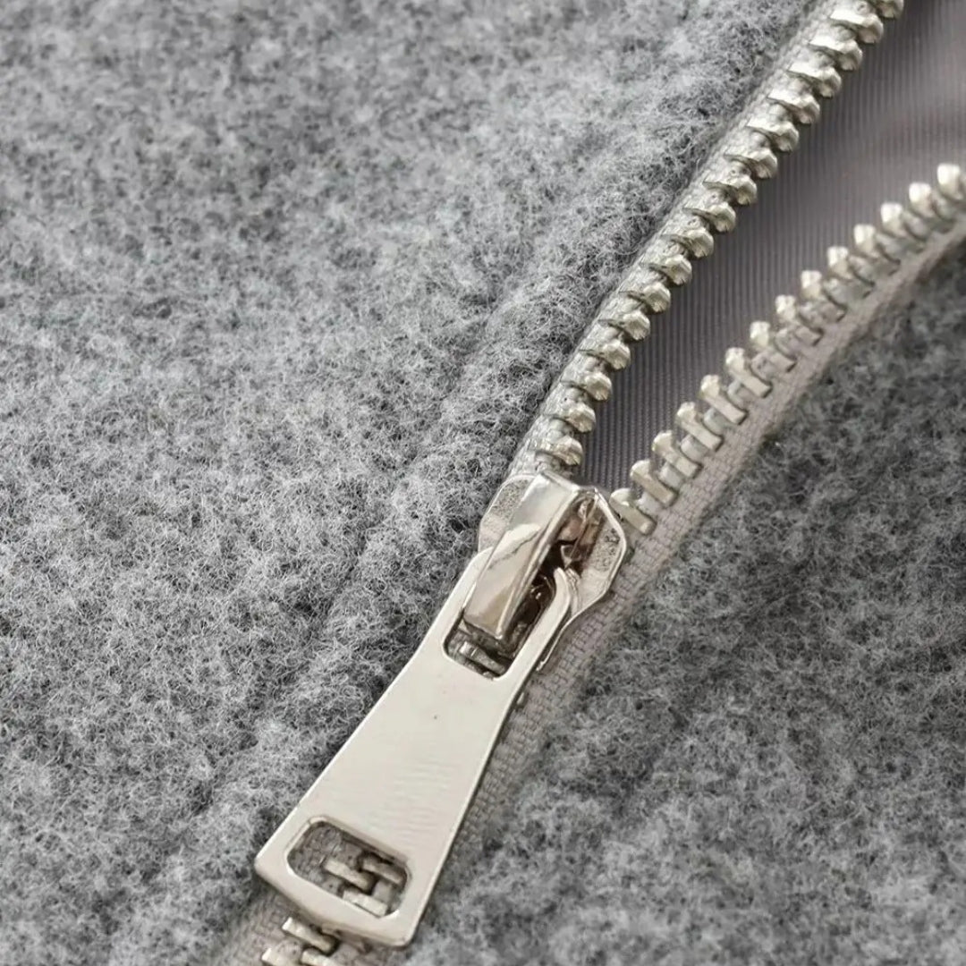 Fashionable Zip Up Bomber Jacket for Women