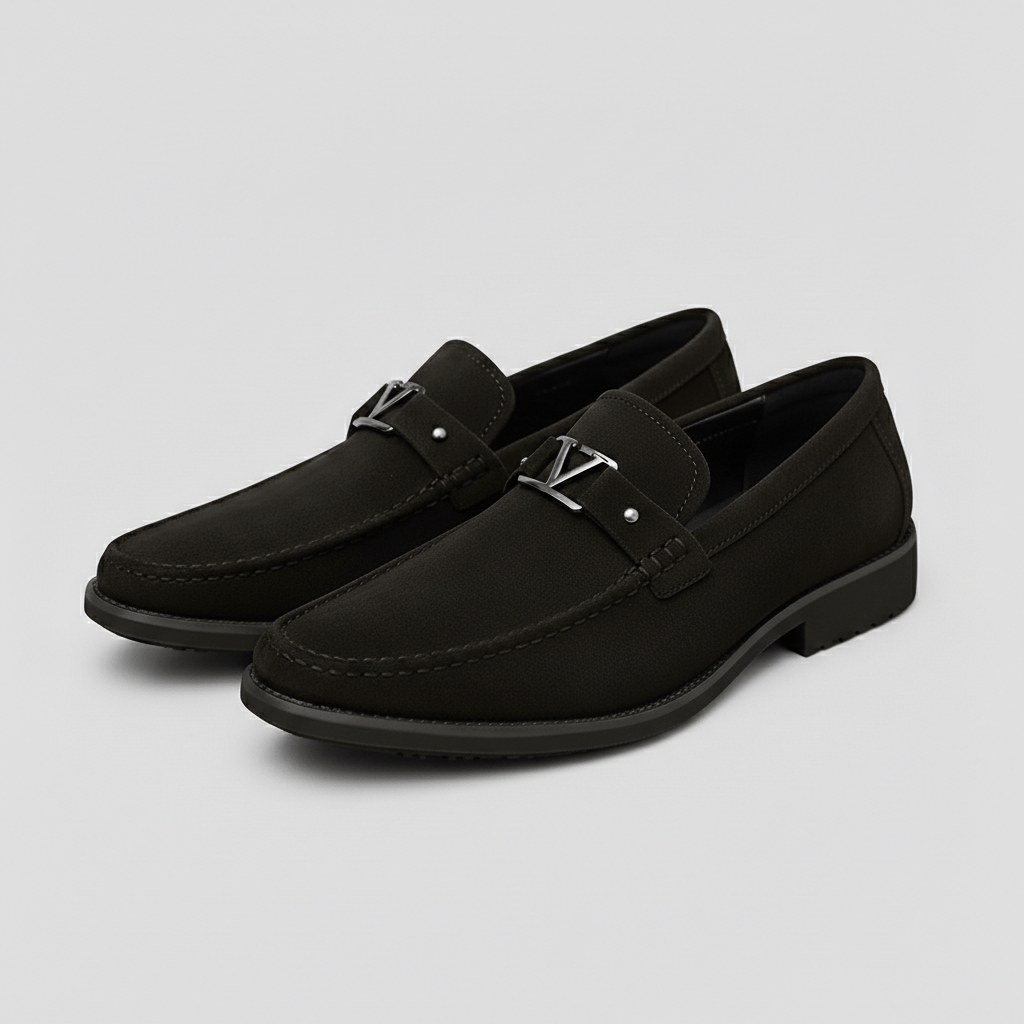 Leather Slip-On Loafers with Smart Classic Design