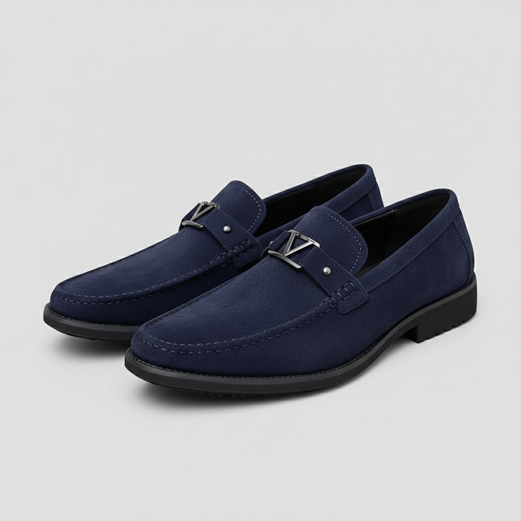 Leather Slip-On Loafers with Smart Classic Design