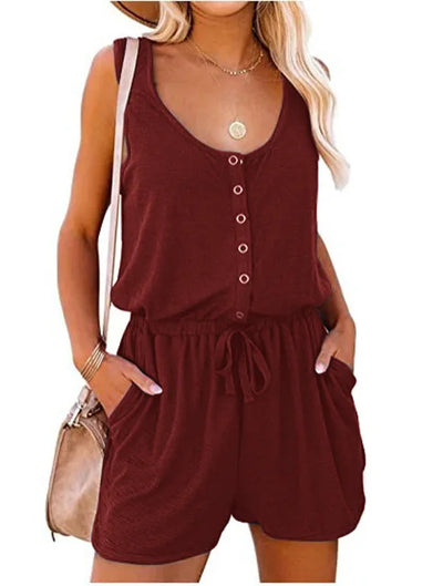 Comfortable Sleeveless Summer Jumpsuit