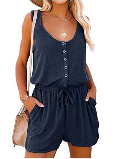 Comfortable Sleeveless Summer Jumpsuit