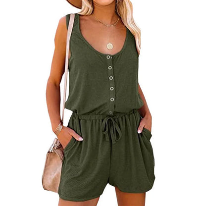 Comfortable Sleeveless Summer Jumpsuit