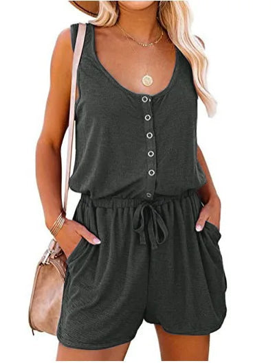 Comfortable Sleeveless Summer Jumpsuit