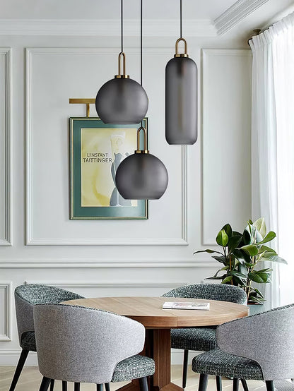 Sleek Glass Metal Pendant Light Fixture