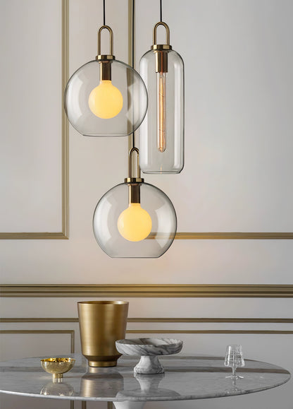 Sleek Glass Metal Pendant Light Fixture