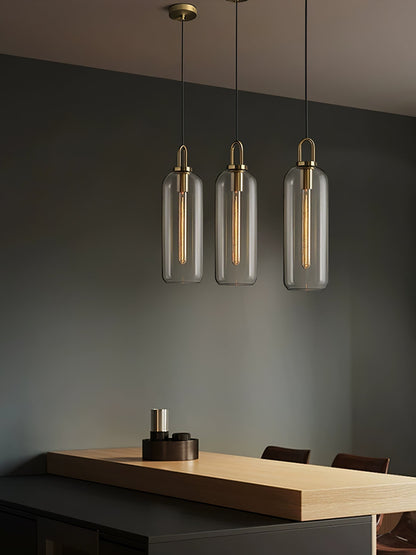 Sleek Glass Metal Pendant Light Fixture