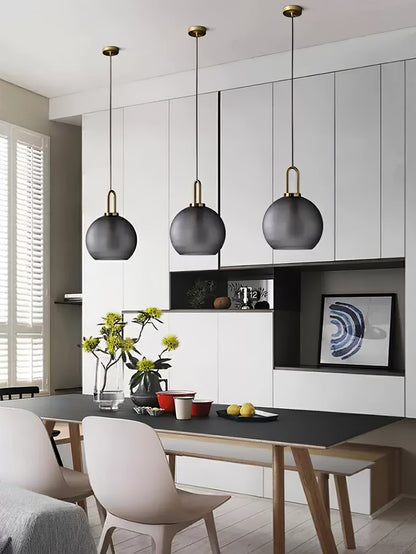 Sleek Glass Metal Pendant Light Fixture