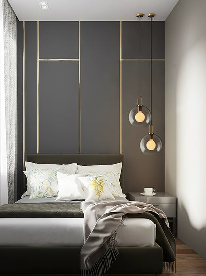 Sleek Glass Metal Pendant Light Fixture