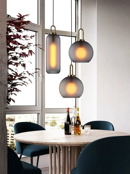 Sleek Glass Metal Pendant Light Fixture