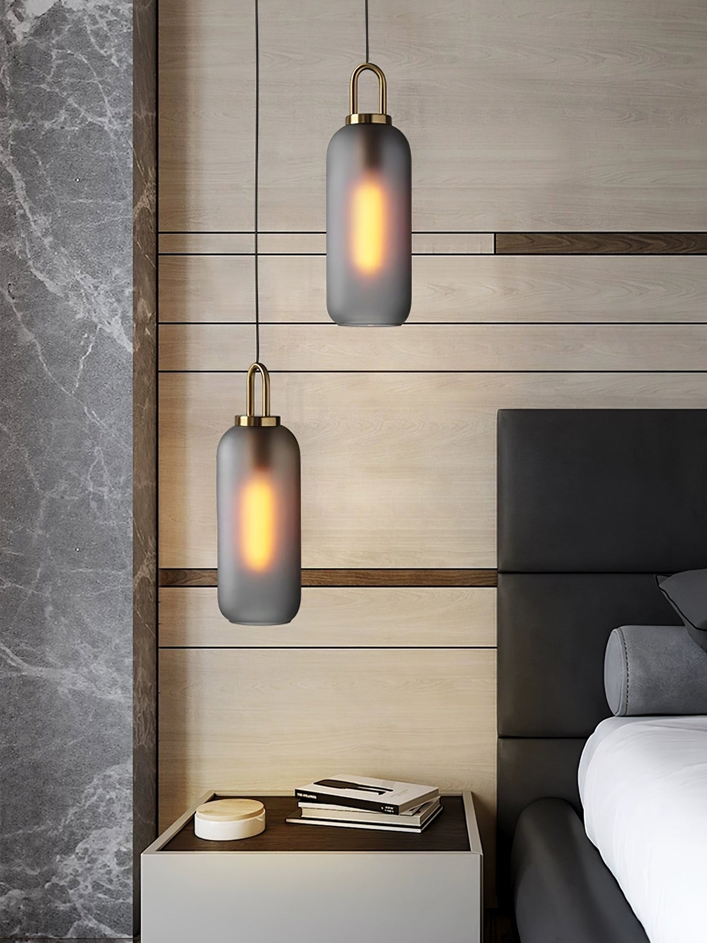 Sleek Glass Metal Pendant Light Fixture