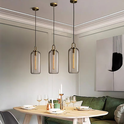 Sleek Glass Metal Pendant Light Fixture
