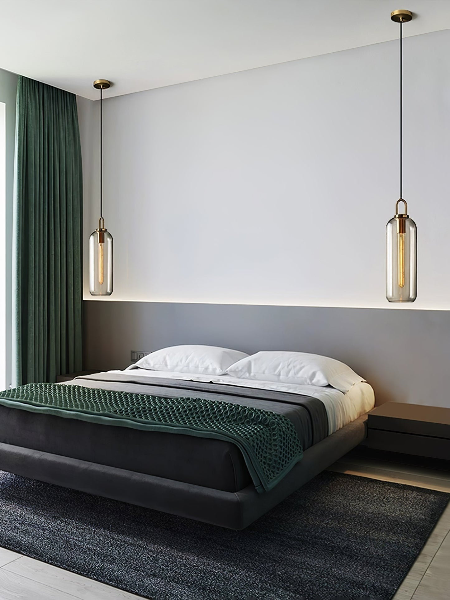 Sleek Glass Metal Pendant Light Fixture