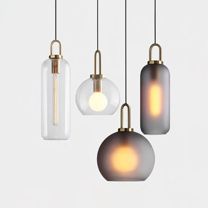 Sleek Glass Metal Pendant Light Fixture