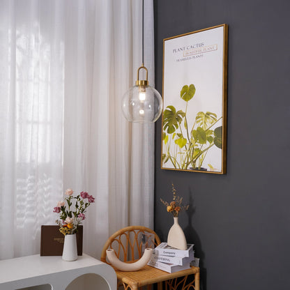 Sleek Glass Metal Pendant Light Fixture