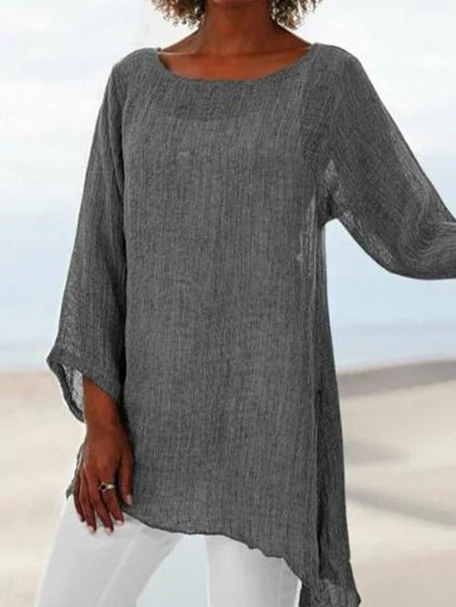 Casual Long Sleeve Round Neck Women's Top