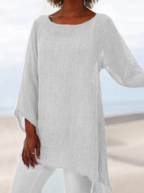Casual Long Sleeve Round Neck Women's Top