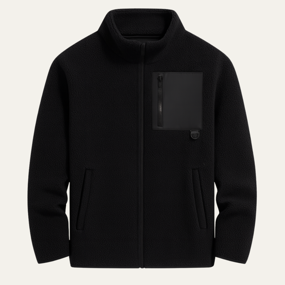Thermal Men's Polar Fleece Zip Jacket with High Collar - OutfitLondon