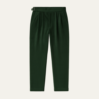 Classic Men's Corduroy High Waisted Trousers