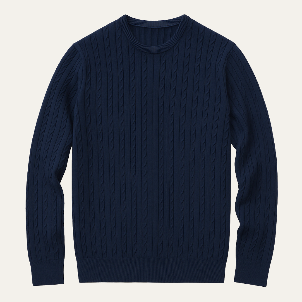 Comfortable Mens Classic Crew Neck Sweater - OutfitLondon