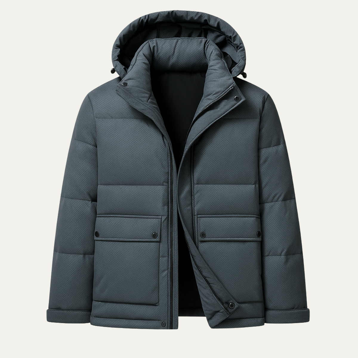 Warm Waterproof Mens Down Filled Hooded Parka Jacket - OutfitLondon
