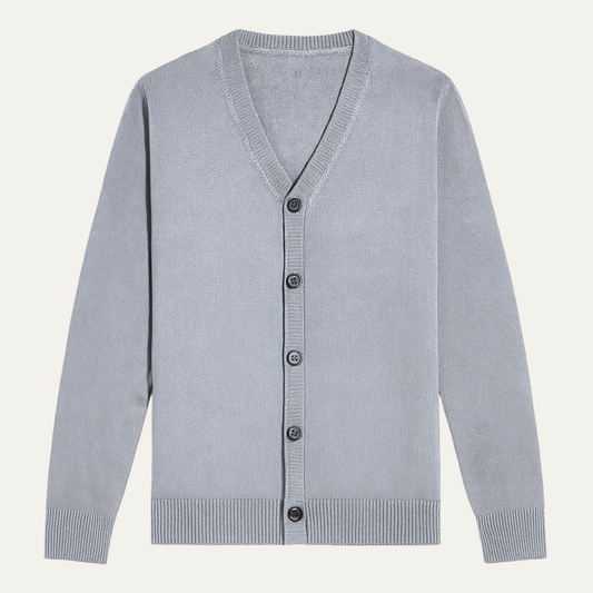 Relaxed Fit Men's Open Neck Summer Cardigan - OutfitLondon