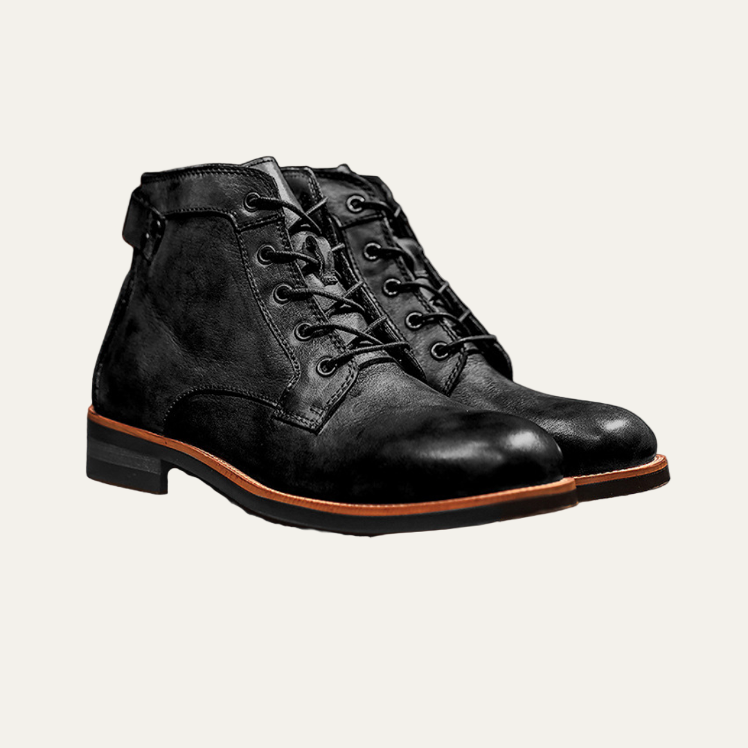 Men's Genuine Brown Ankle Boots - OutfitLondon
