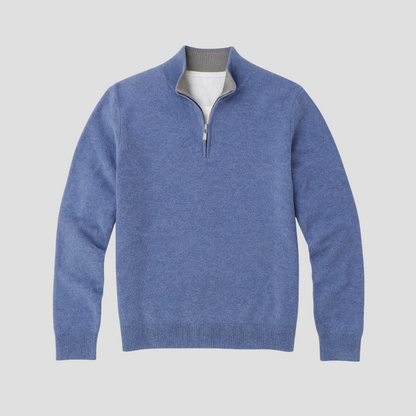 Men's Traditional Quarter Zip Pullover Sweater