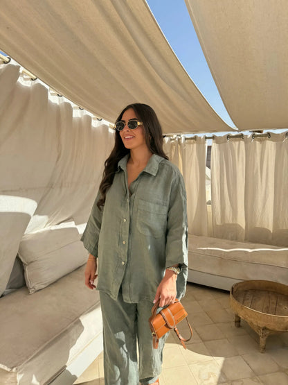 Grace Set | Two-Piece Relaxed Shirt and Trousers Set