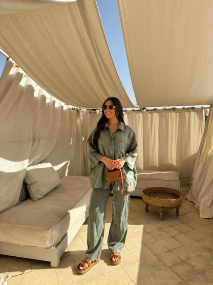 Grace Set | Two-Piece Relaxed Shirt and Trousers Set