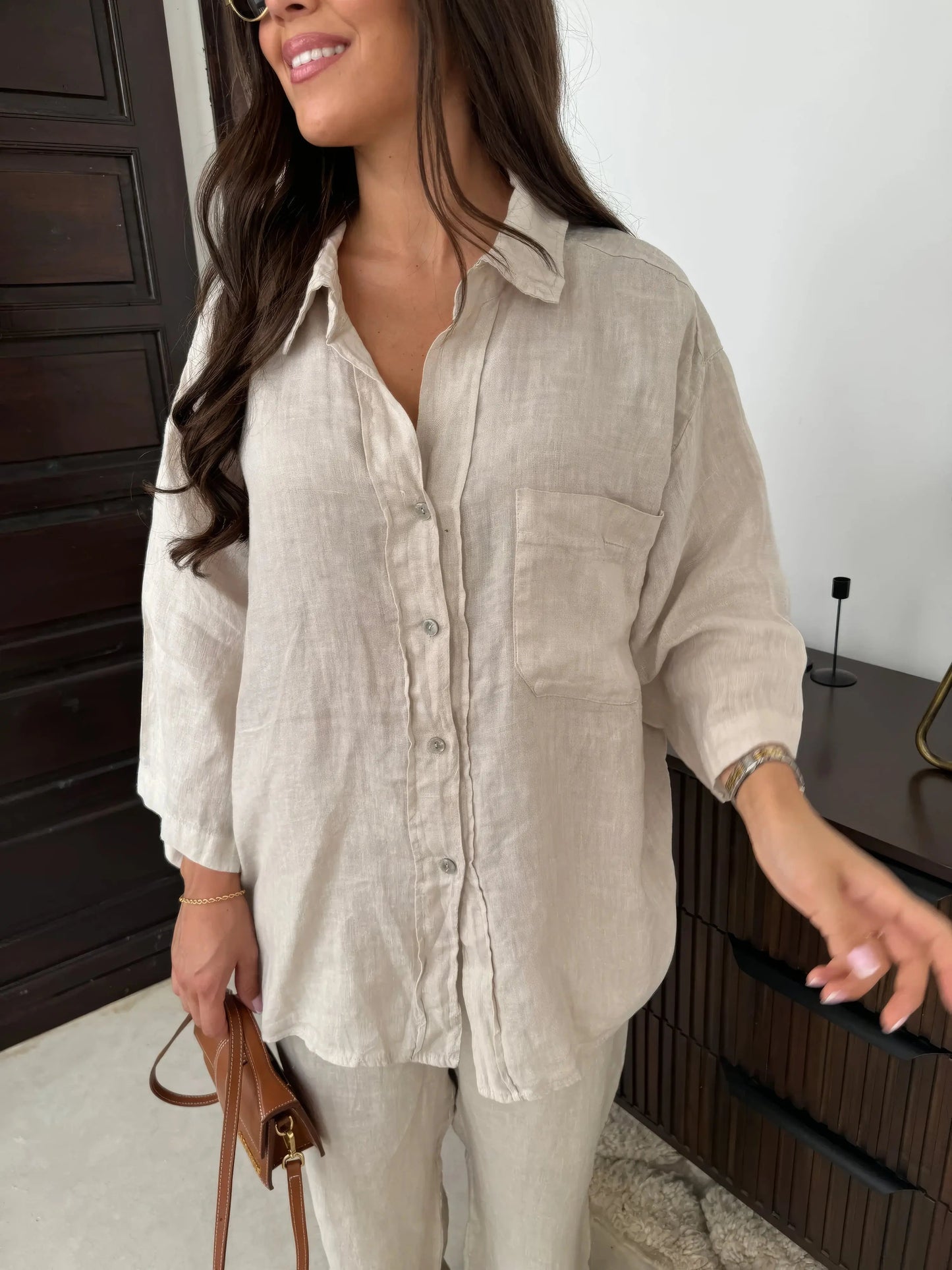 Grace Set | Two-Piece Relaxed Shirt and Trousers Set