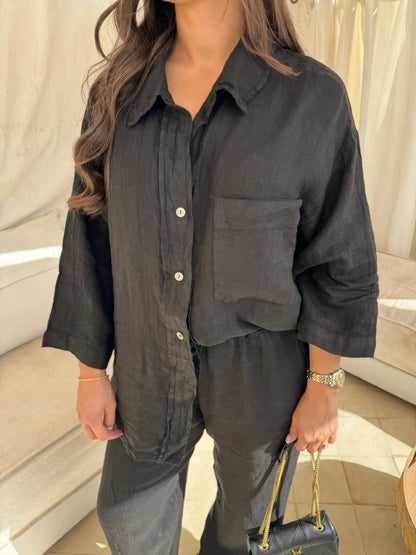Grace Set | Two-Piece Relaxed Shirt and Trousers Set