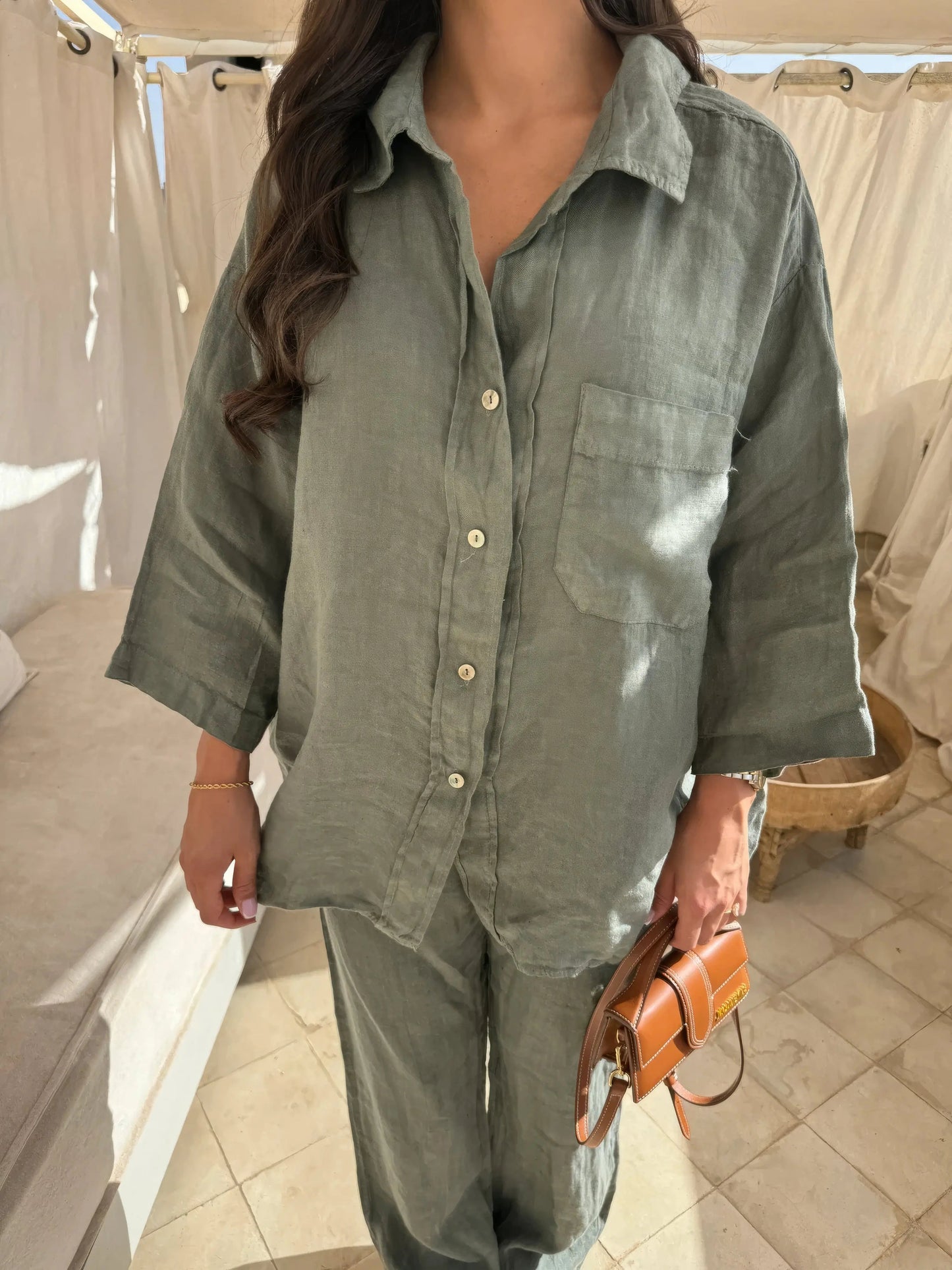 Grace Set | Two-Piece Relaxed Shirt and Trousers Set