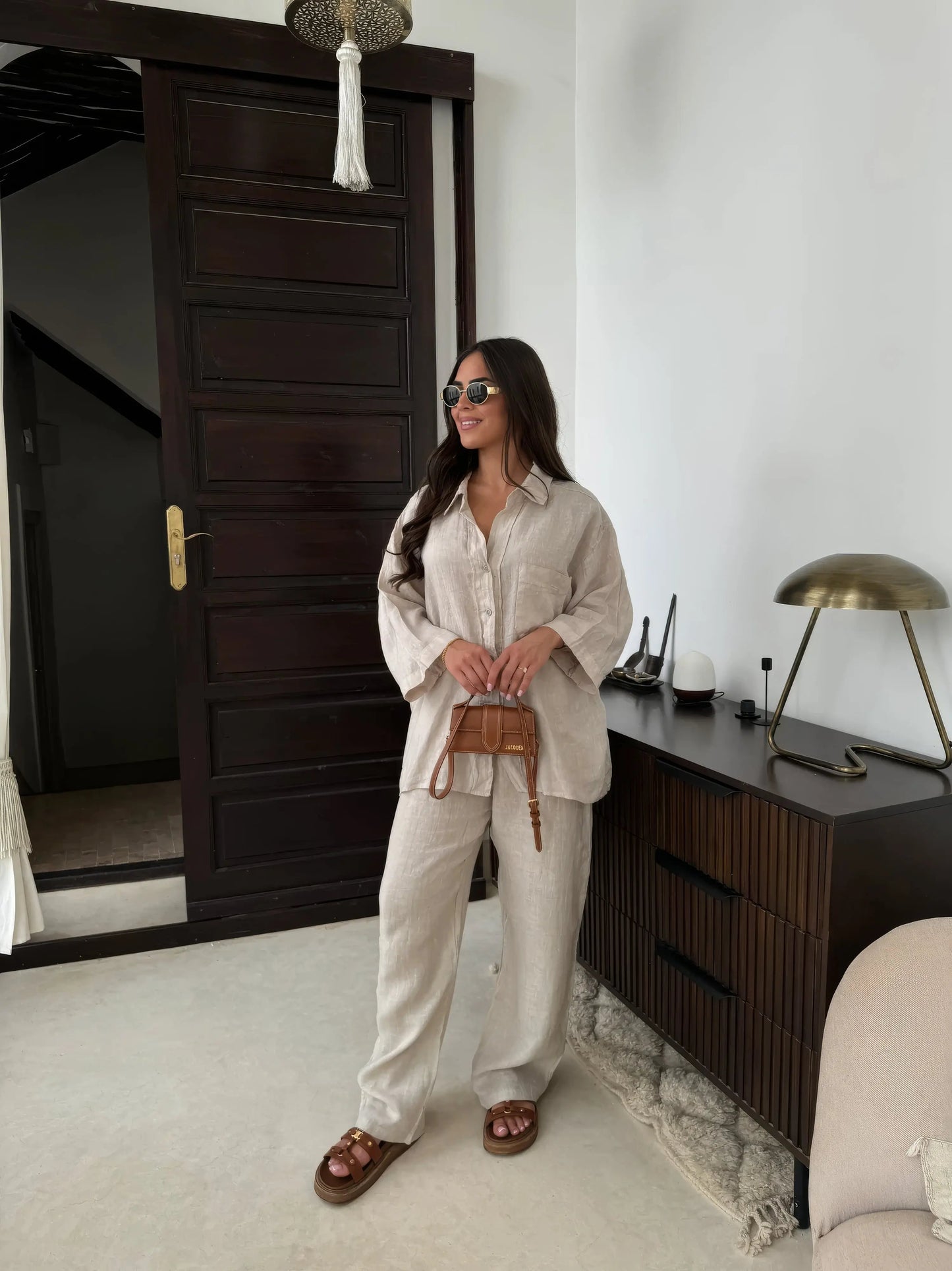 Casual Two Piece Shirt and Pants Set - OutfitLondon