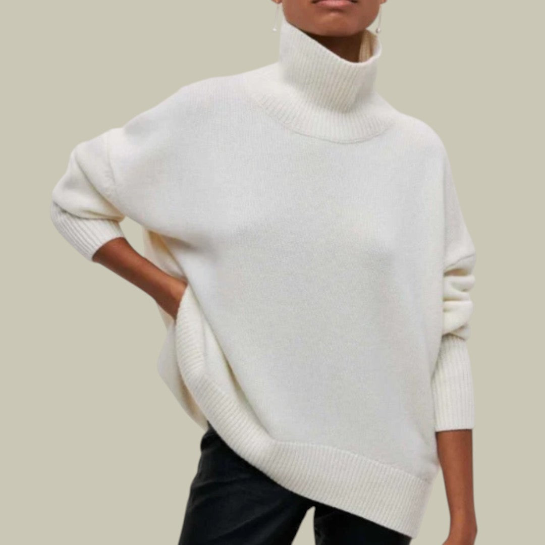Women's Oversized Turtleneck Sweater Loose Fit