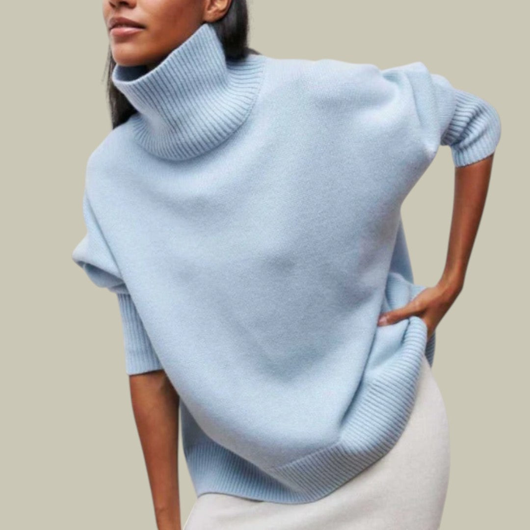Women's Oversized Turtleneck Sweater Loose Fit