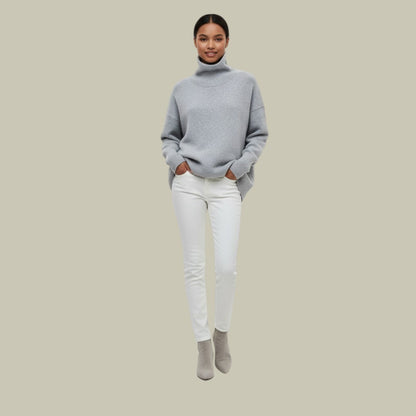 Women's Oversized Turtleneck Sweater Loose Fit